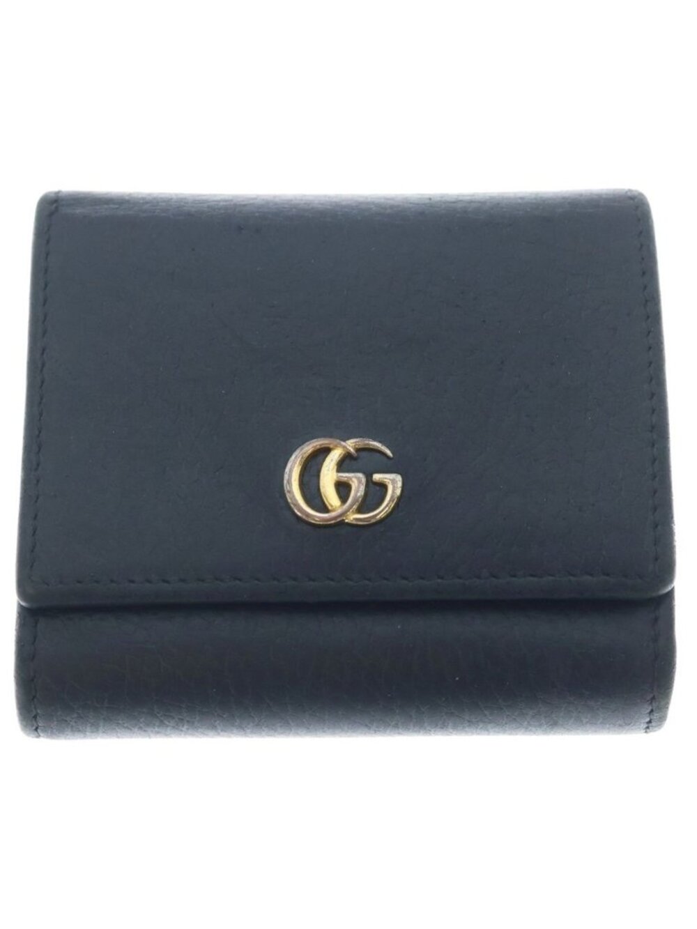 Gucci GG Marmont Leather Compact Wallet Bifold Black